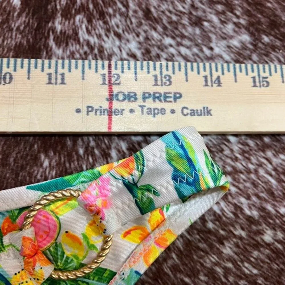 Kulani Kinis Floral Ring Side Bikini Bottoms Small